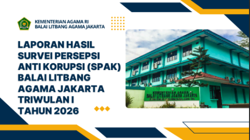 Laporan Hasil Survei Persepsi Anti Korupsi (SPAK) Balai Litbang Agama Jakarta Triwulan I Tahun 2026
